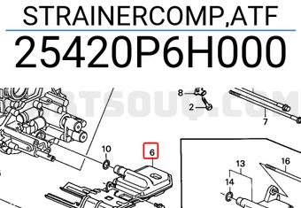 Honda 25420P6H000 STRAINERCOMP,ATF