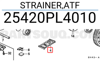 Honda 25420PL4010 STRAINER,ATF