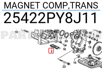 Honda 25422PY8J11 MAGNET COMP,TRANS
