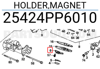Honda 25424PP6010 HOLDER,MAGNET