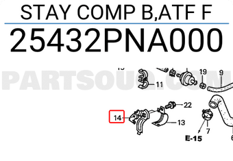 Honda 25432PNA000 STAY COMP B,ATF F