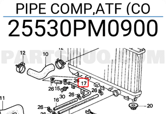 Honda 25530PM0900 PIPE COMP,ATF (CO