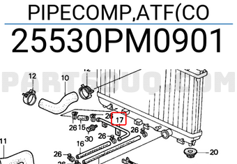 Honda 25530PM0901 PIPECOMP,ATF(CO