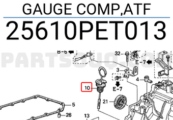Honda 25610PET013 GAUGE COMP,ATF