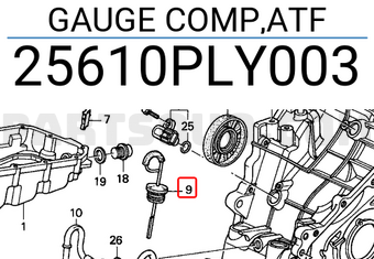 Honda 25610PLY003 GAUGE COMP,ATF