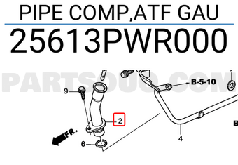 Honda 25613PWR000 PIPE COMP,ATF GAU