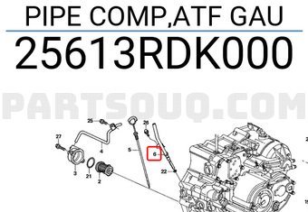 Honda 25613RDK000 PIPE COMP,ATF GAU