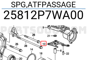 Honda 25812P7WA00 SPG,ATFPASSAGE