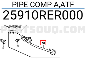 Honda 25910RER000 PIPE COMP A,ATF