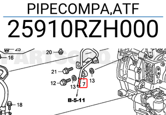 Honda 25910RZH000 PIPECOMPA,ATF