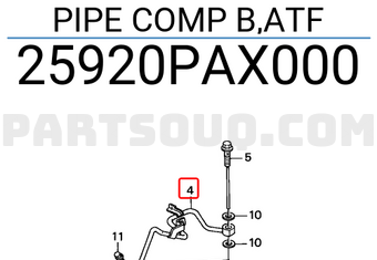 Honda 25920PAX000 PIPE COMP B,ATF