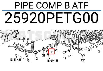 Honda 25920PETG00 PIPE COMP B,ATF