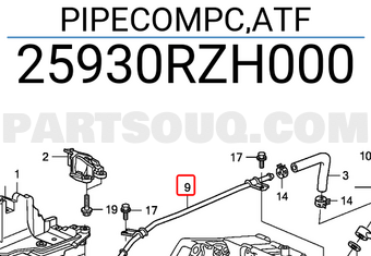 Honda 25930RZH000 PIPECOMPC,ATF