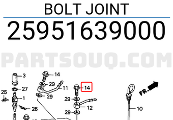Honda 25951639000 BOLT JOINT