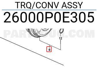 Honda 26000P0E305 TRQ/CONV ASSY