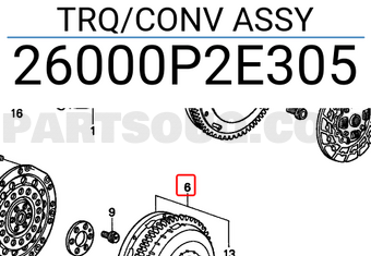 Honda 26000P2E305 TRQ/CONV ASSY