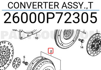 Honda 26000P72305 CONVERTER ASSY.,T