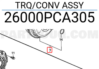 Honda 26000PCA305 TRQ/CONV ASSY