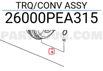 Honda 26000PEA315 TRQ/CONV ASSY