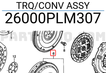 Honda 26000PLM307 TRQ/CONV ASSY