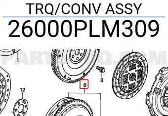 Honda 26000PLM309 TRQ/CONV ASSY