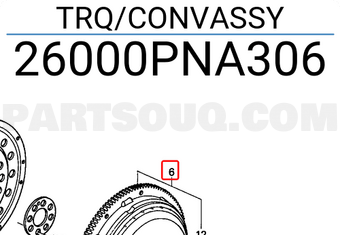Honda 26000PNA306 TRQ/CONVASSY
