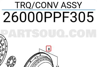 Honda 26000PPF305 TRQ/CONV ASSY