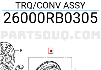 Honda 26000RB0305 TRQ/CONV ASSY