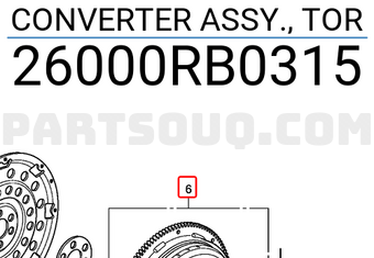 Honda 26000RB0315 CONVERTER ASSY., TOR