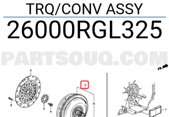 Honda 26000RGL325 TRQ/CONV ASSY