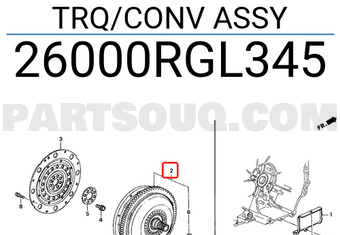 Honda 26000RGL345 TRQ/CONV ASSY