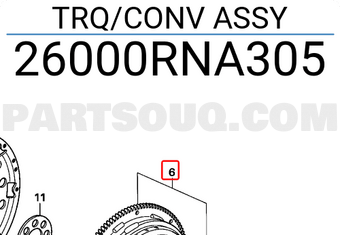 Honda 26000RNA305 TRQ/CONV ASSY