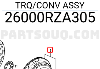 Honda 26000RZA305 TRQ/CONV ASSY