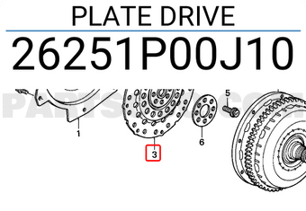 Honda 26251P00J10 PLATE DRIVE