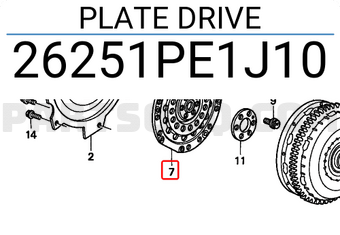 Honda 26251PE1J10 PLATE DRIVE