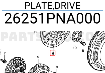 Honda 26251PNA000 PLATE,DRIVE