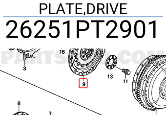 Honda 26251PT2901 PLATE,DRIVE