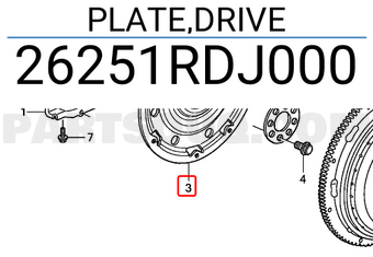 Honda 26251RDJ000 PLATE,DRIVE