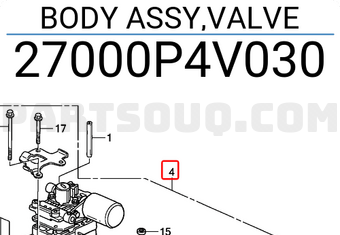 Honda 27000P4V030 BODY ASSY,VALVE