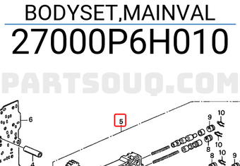 Honda 27000P6H010 BODYSET,MAINVAL