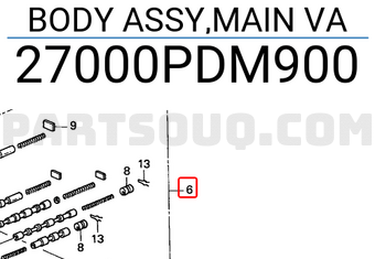 Honda 27000PDM900 BODY ASSY,MAIN VA