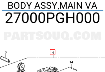 Honda 27000PGH000 BODY ASSY,MAIN VA