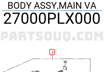 Honda 27000PLX000 BODY ASSY,MAIN VA