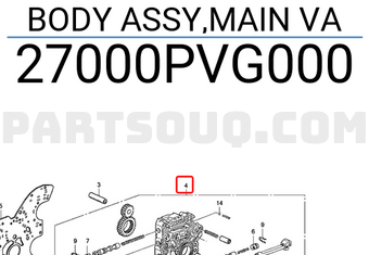 Honda 27000PVG000 BODY ASSY,MAIN VA
