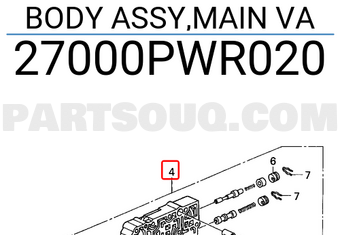 Honda 27000PWR020 BODY ASSY,MAIN VA
