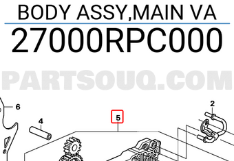 Honda 27000RPC000 BODY ASSY,MAIN VA