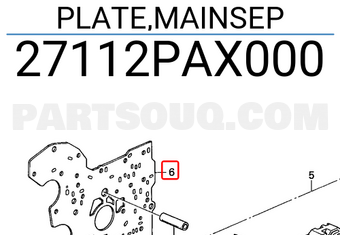 Honda 27112PAX000 PLATE,MAINSEP