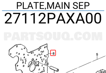 Honda 27112PAXA00 PLATE,MAIN SEP