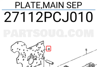 Honda 27112PCJ010 PLATE,MAIN SEP