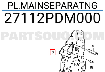 Honda 27112PDM000 PL,MAINSEPARATNG